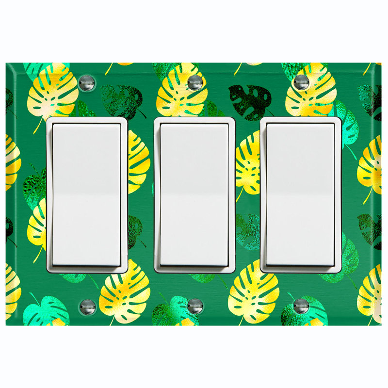 Patterned 3 - Gang Toggle Light Switch Standard Wall Plate