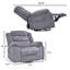 Fauteuil inclinable électrique de 41,8 po de large avec chaleur et massage-1104034692