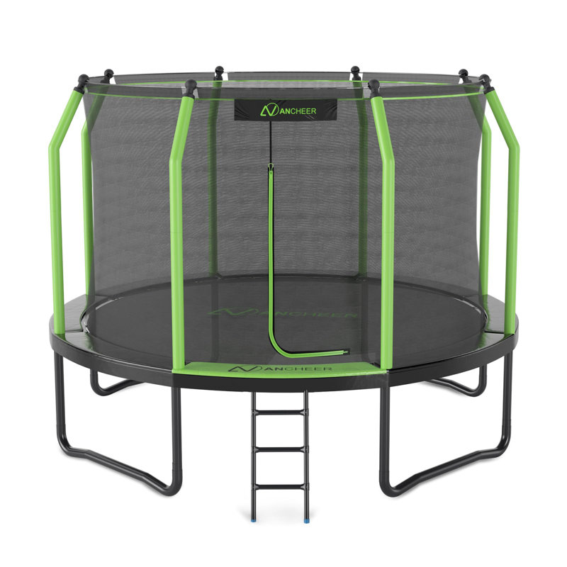 Homdox 14' Round Backyard Trampoline with Safety Enclosure