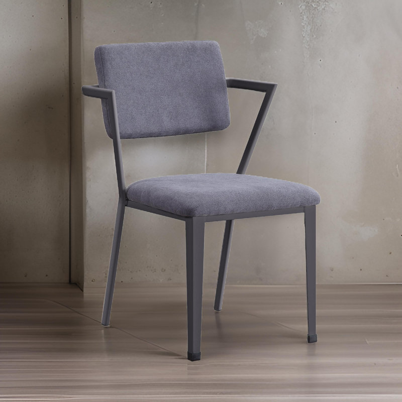 Chaise d'appoint en polyester Egon, Gunmetal