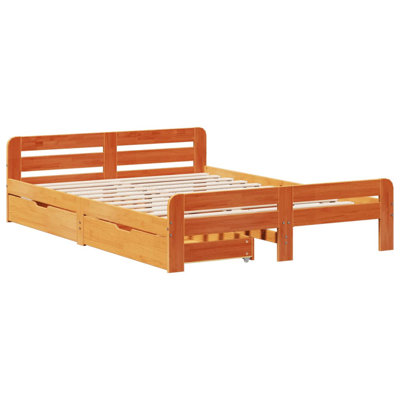 Solid Wood Storage Bed