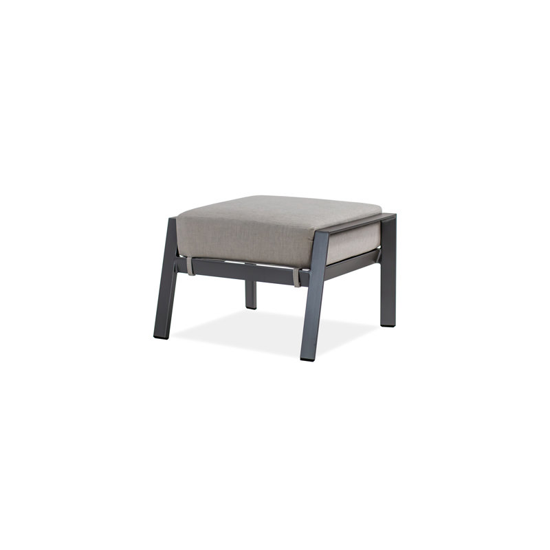 Repose-pieds d'extérieur avec coussin Sunbrella Endure, Noir