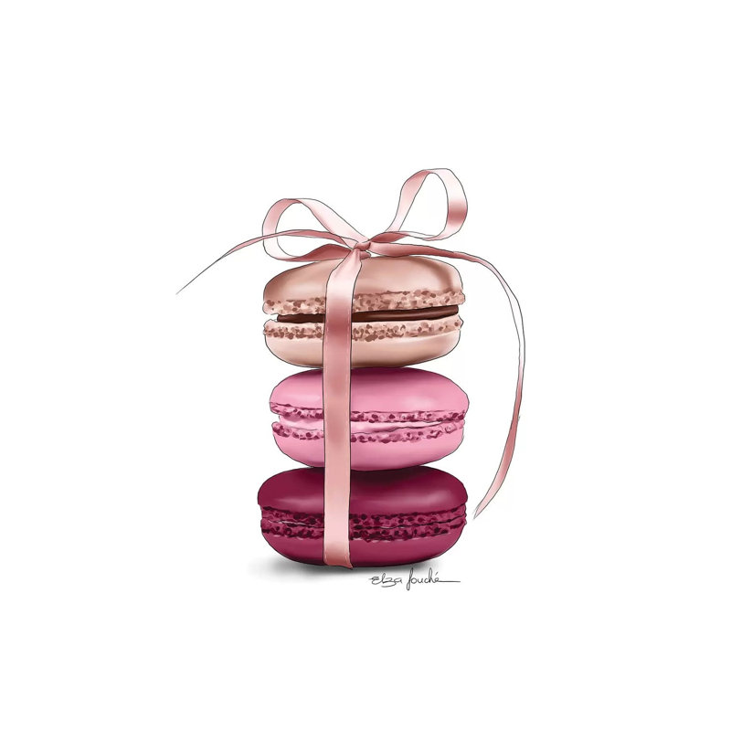 Macarons par Elza Fouche - Toile tendue avec châssis, estampe numérique sur toile tendue, H 26 po x l 18 po x 1,5 po