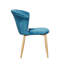 Siyana Modern Velvet Dining Chair - Ergonomic Curved Back with Solid Wooden Legs - Side Chair for Dining Room Living Room Restaurants - Single-504723197
