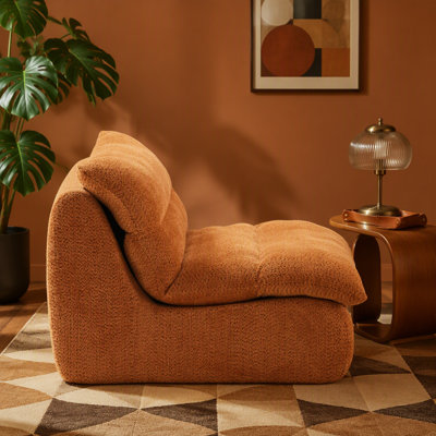 Canapé d'appoint rembourré, fauteuil moderne avec siège moelleux, canapé élégant pour le salon, la chambre à coucher ou le bureau