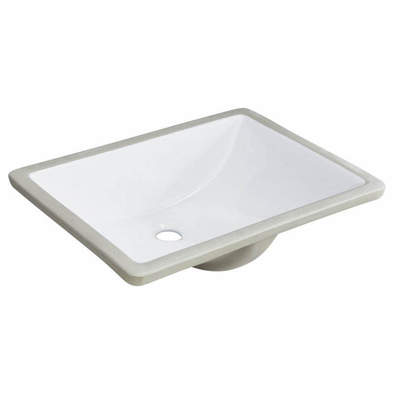 Rectangular Undermount Bathroom Sink With Overflow