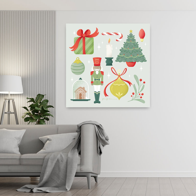 Art contemporain de Noël avec bougie, H 48 po x l 48 po