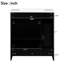 30-inch Black Bathroom Counter With Ceramic Sink Vanity - Functional Design Cabinet 30" & For Modern Bath