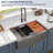 Farmhouse Kitchen Sink with Basket Strainer-121900352