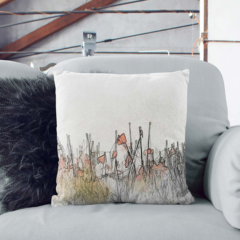 Square Throw Cushion, 40cm H x 40cm W x 15cm D