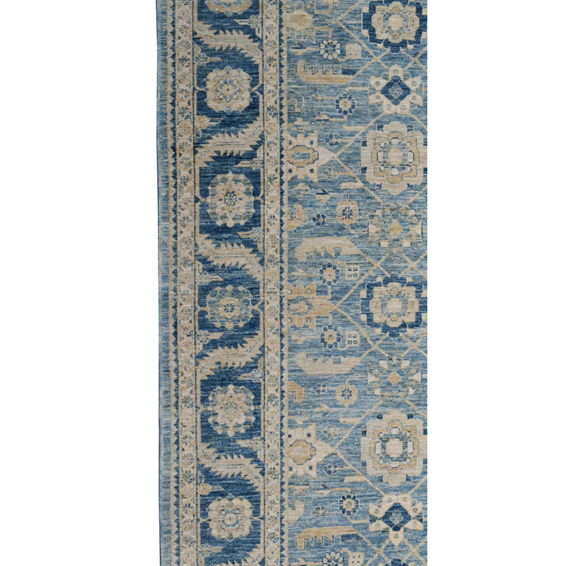 Tapis bleu nouvel âge New Turkmen