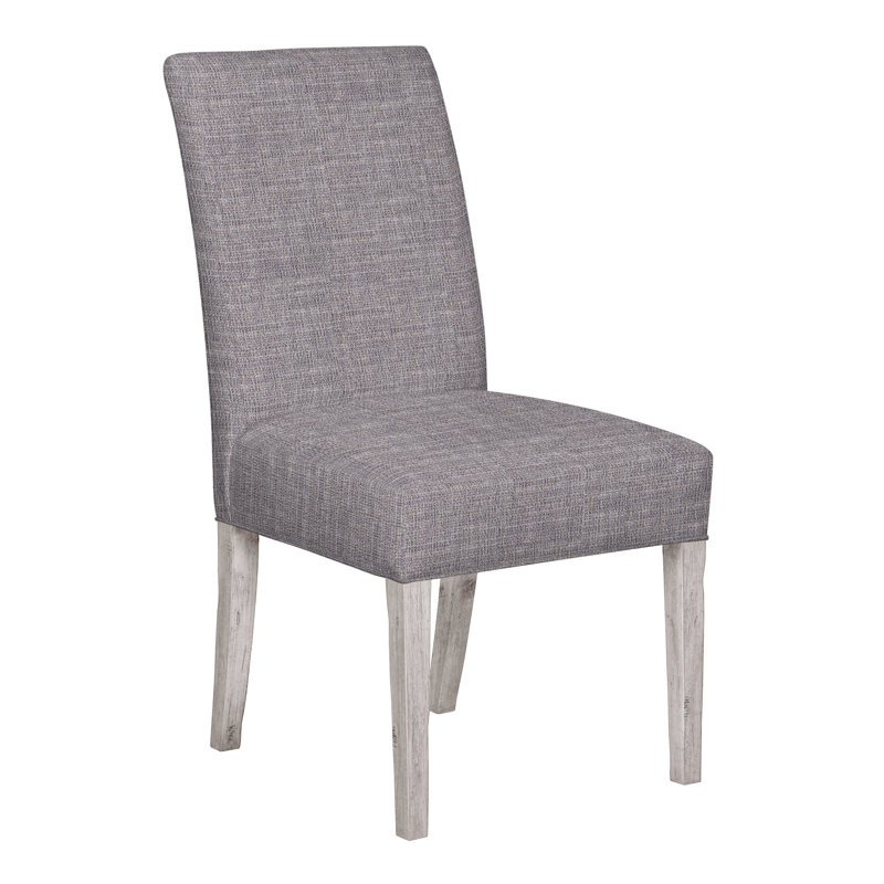 Chaise d'appoint Butler, Gris tourterelle, Chenille nomade ardoise Crypton®