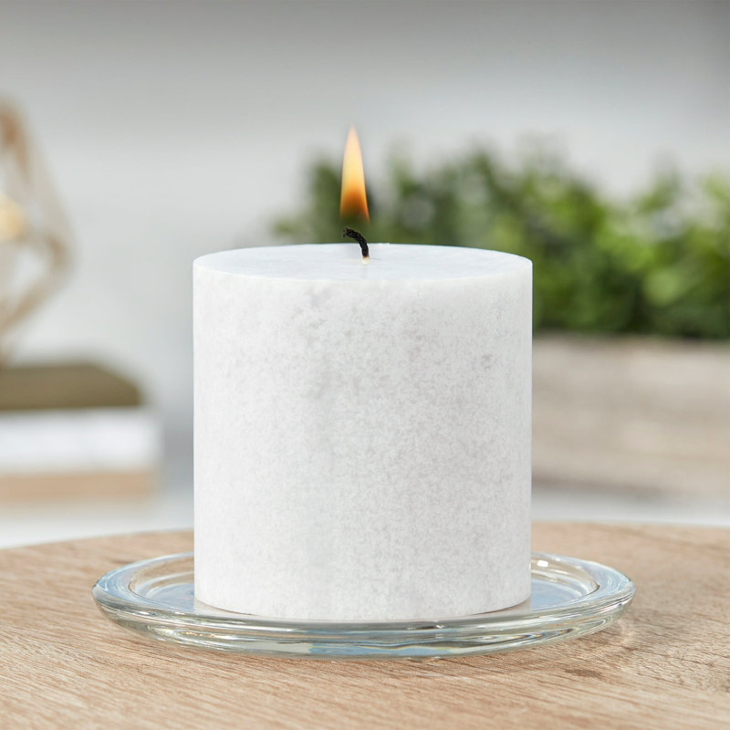 5 Inch Decorative Candle Holder Plate, Clear