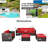 6 - Person Patio Conversation Set with Cushions-1864127763