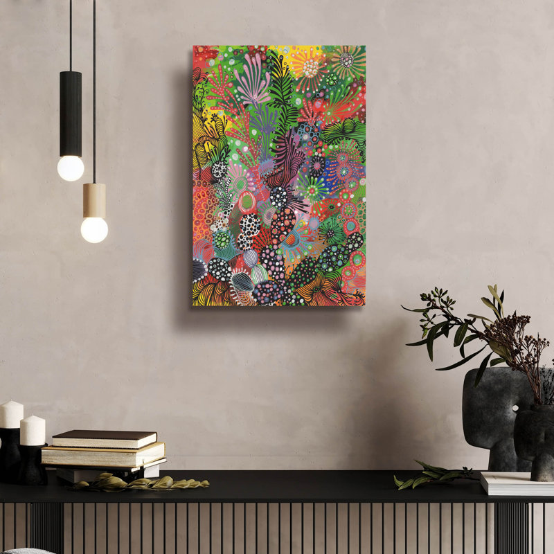 «Summer Joy» par Noemi Ibarz, art mural en verre acrylique, H 24 po x l 16 po x P 0,2 po