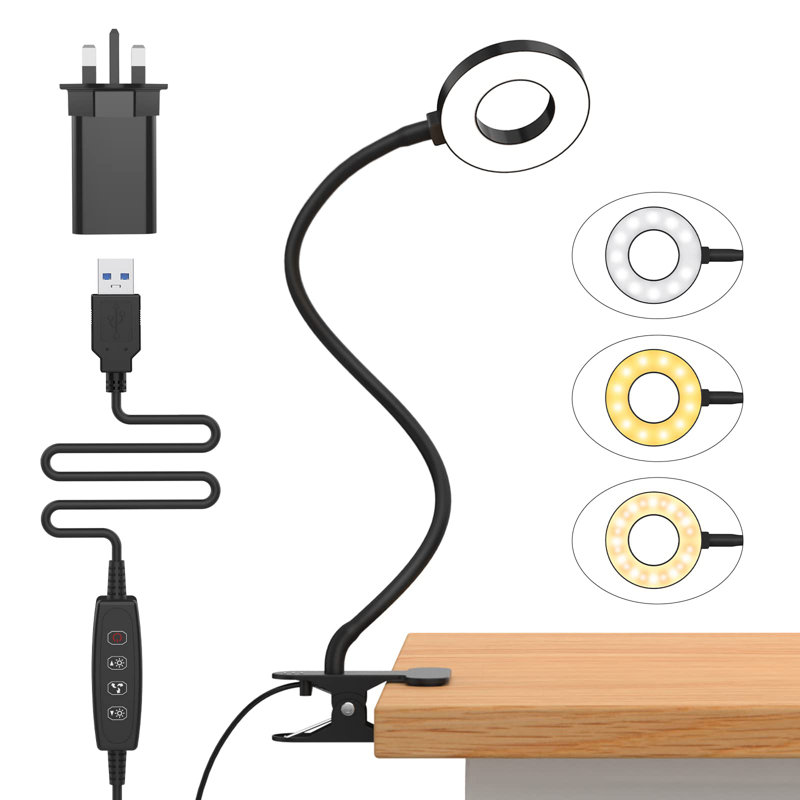 Brandale Clip On Lamp, Black