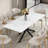 62.99’’-78.74’’ Extendable Dining Table For 4-8 People With White Marble Pattern , Expandable Tables For Small Spaces, Dining Room, Kitchen, Living Room-1169690035-1169690038