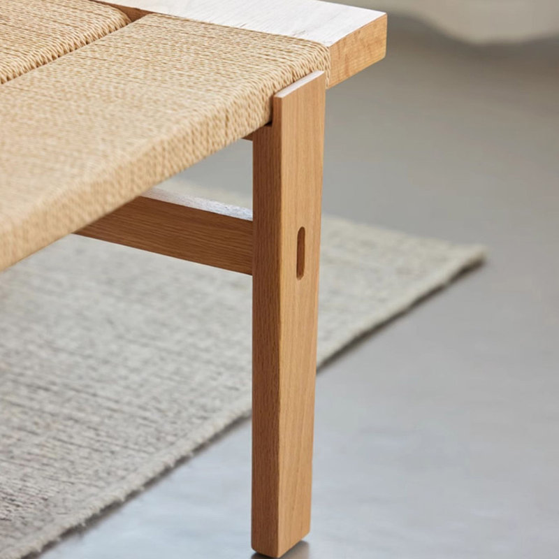 Burlywood Solid Wood Bench