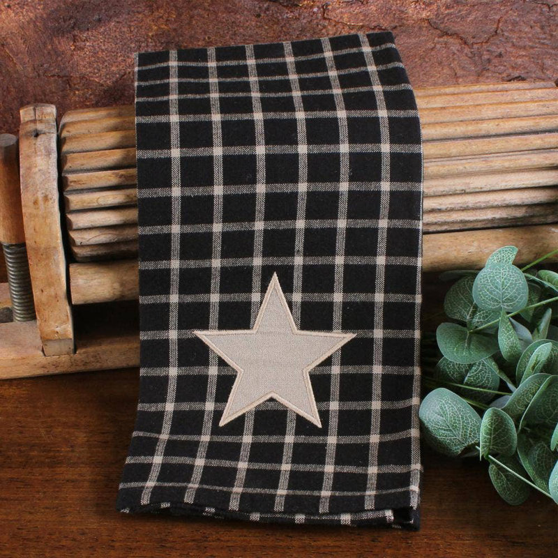 Serviette noire et brun clair