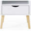 Table de bout Mid-Century moderne Jeff, table de bout, table d'appoint, blanc