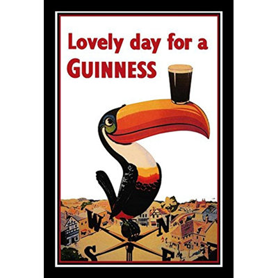 «Guinness Beer Lovely Day Toucan on Weather-Vane» par Gilroy - reproduction d'art graphique sur papier