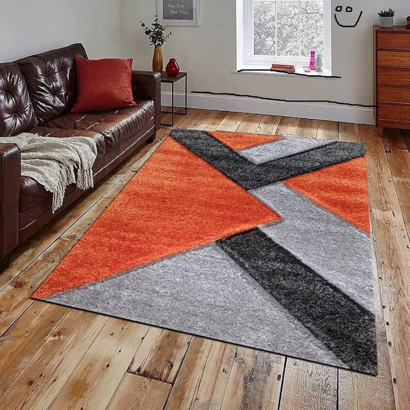 Solid Colour Shag Area Rug, Rectangle 160 x 230cm