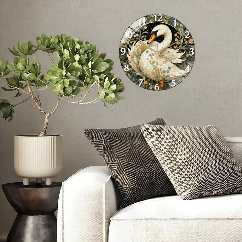 Horloge murale élégante 12 po Swan