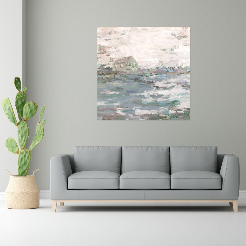 Home On The Range Abstract Contemporary Landscape Architecture Art, H 48 po x l 48 po
