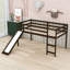 Giannetto Kids Twin Loft Bed with Slide and Ladder-602032613