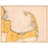 Nautical Chart - Cape Cod Bay ca. 1970 - Sepia Tinted-898450609