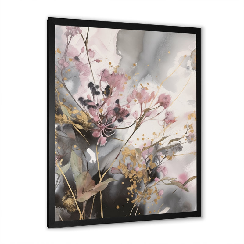 Élixir d'herbes roses - imprimé, Cadre photo noir, H 20 po x l 12 po x P 1 po