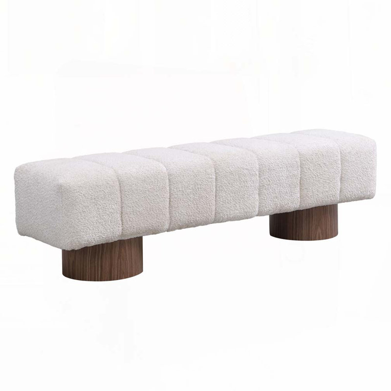 Upholstered Bench, Beige