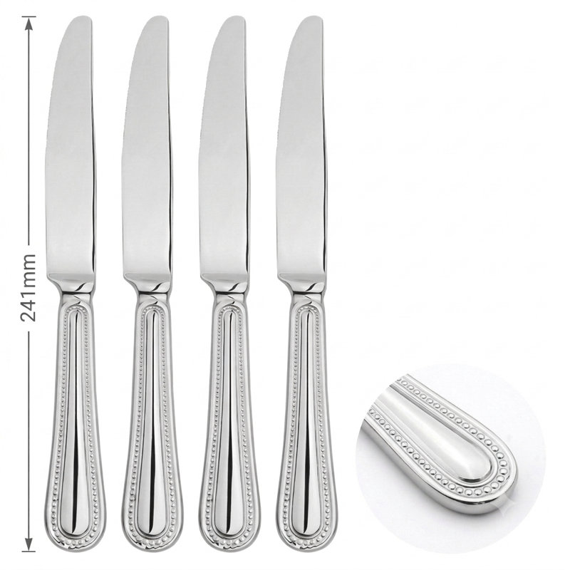 Cutlery Sets Stainless Steel 18/8 Dinner Knife 3pc Set Catering Bead