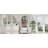 K&K 71-inch high arched kitchen storage cabinet, with 2 large drawers, modern farmhouse style kitchen storage cabinet, with adjustable shelves, glass door, suitable for kitchen, dining room wooden multi-functional cabinet, white