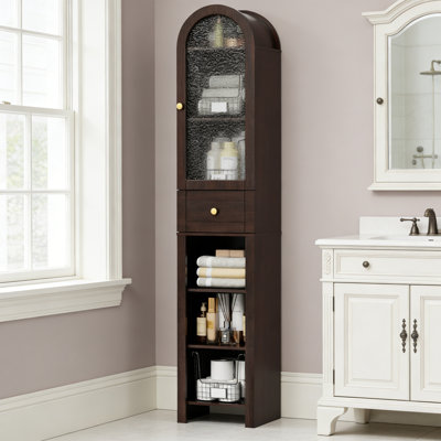 70" Tall Narrow Storage Cabinet For Bathroom, Living Room, Kitchen
