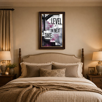 Art mural sur toile noir et rose