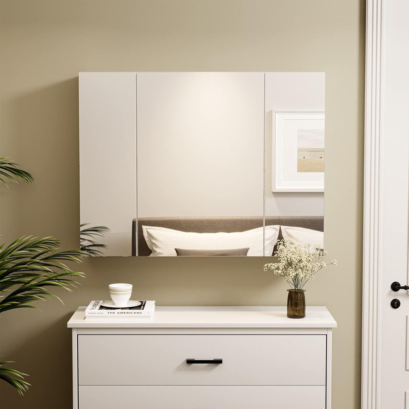 Evonna 31.5 " W X 23.62 " H Framed Medicine Cabinet with Mirror