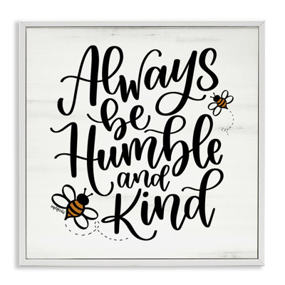 «Inspiring Humble & Kind», estampe numérique encadrée par Imparfect Dust
