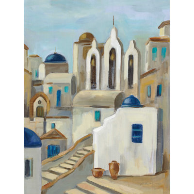 «Santorini View III» par Silvia Vassileva, reproduction sur toile tendue