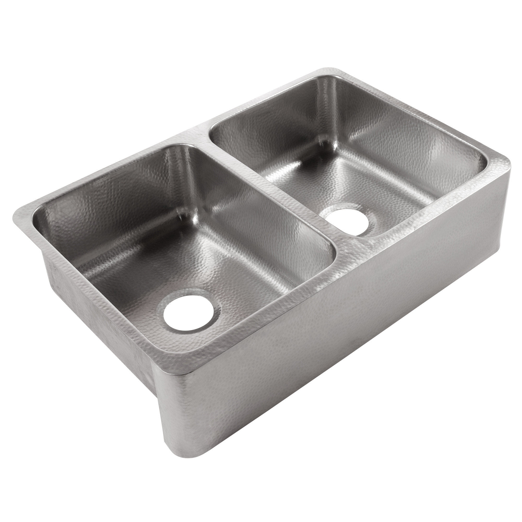 Sinkology Lange Stainless Steel 32 Double Bowl Farmhouse Apron Front Undermount Kitchen Sink 