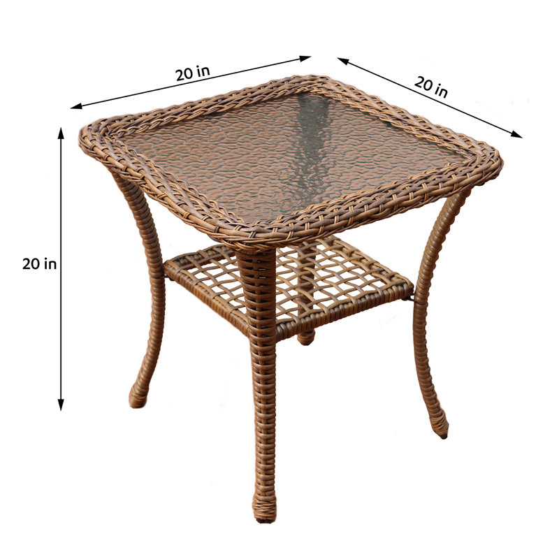 Ensemble de conversation d'extérieur en osier pour 2 personnes avec fauteuil pivotant avec coussins et table d'appoint Kamren