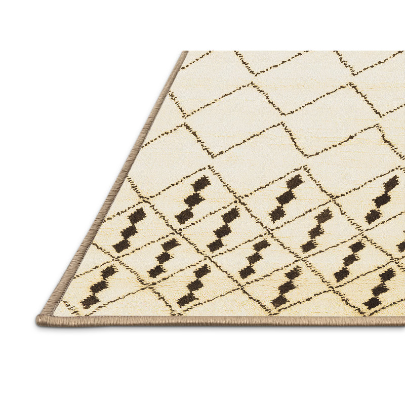 Tapis contemporains brun lavable à la machine 2744, Rectangle 2 pi x 3 pi