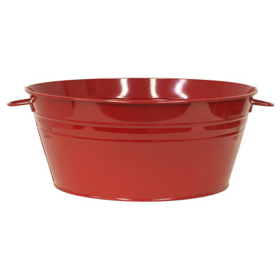 Enameled Galvanized Steel Planter / Beverage Tub.