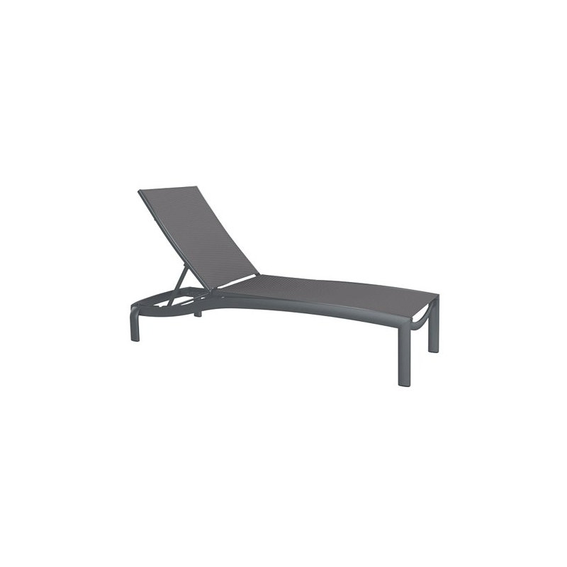 Chaise longue simple 78,5 po Kor, Rincon, Graphite