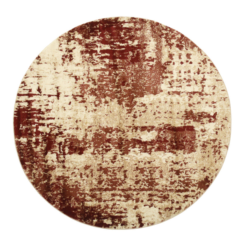 Kelson Abstract Indoor Rug, Round 4'5"