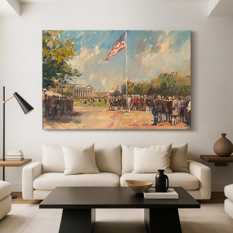 «Raising the Colors Together» - Toile tendue avec châssis - Prêt à accrocher, 30X40