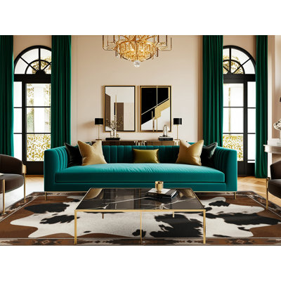  Tapis en cuir de vache lavable