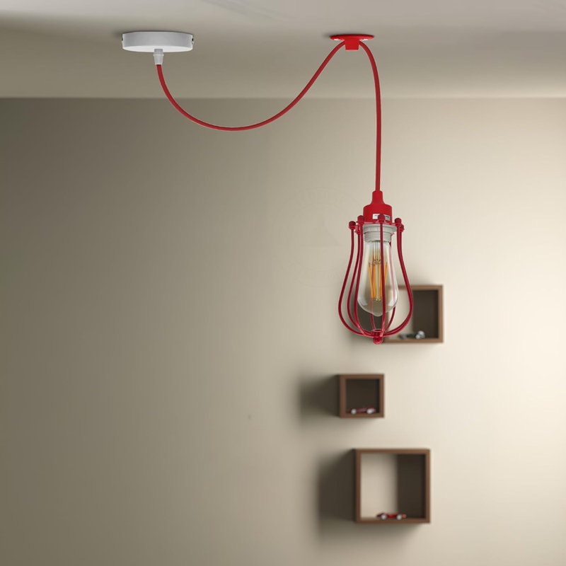 Antashia 1 - Light Pendant, White/Red, Yes
