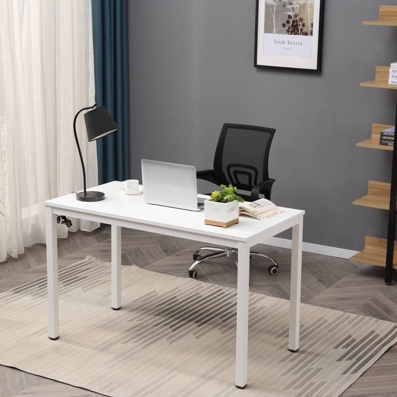 Metal Base Computer Desk, White, 74.9cm H x 160cm W x 60.2cm D