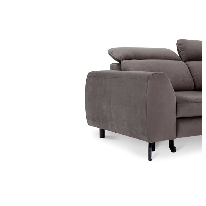 Dylon 5 Seater Sofa Bed, Grey, Right Hand Facing